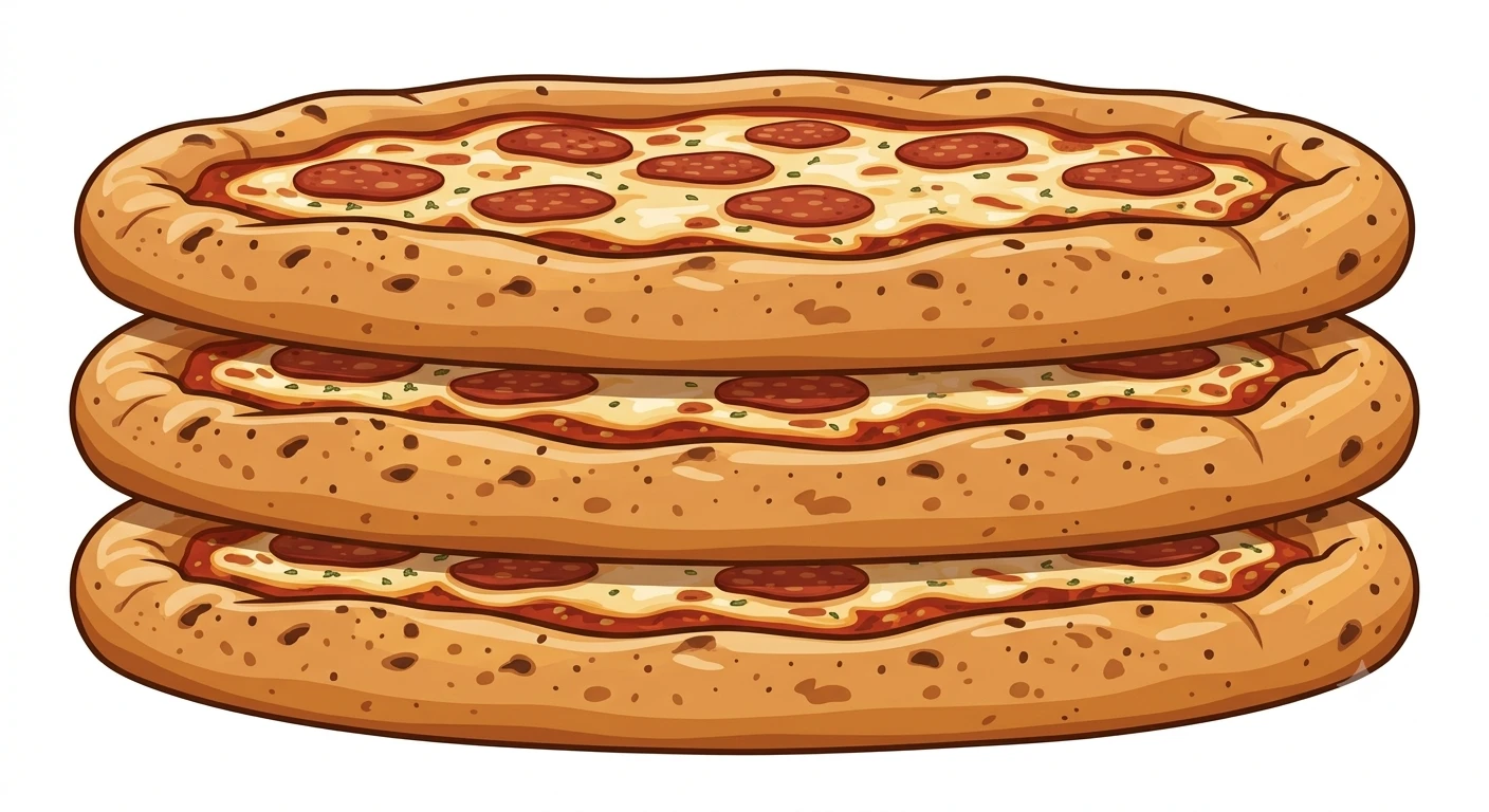 Stack of graded pizzas